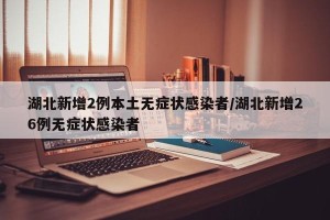 湖北新增2例本土无症状感染者/湖北新增26例无症状感染者